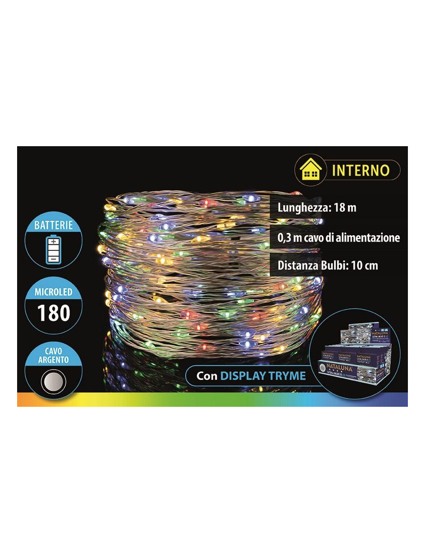 MULTICOLOR   180MICROLED BATT. 18mt U.IN