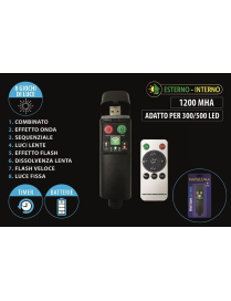 POWERBANK USB X LUCI  300/500LED