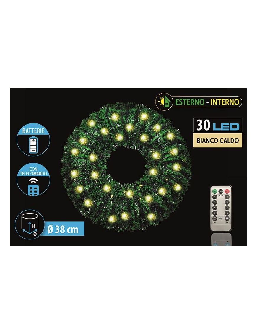 CLASSIC CORONA VERDE d.38cm C/30LED