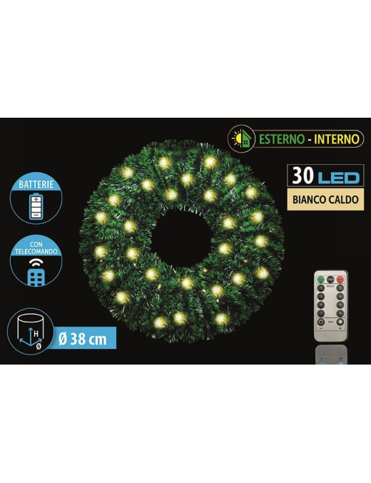 CLASSIC CORONA VERDE d.38cm C/30LED