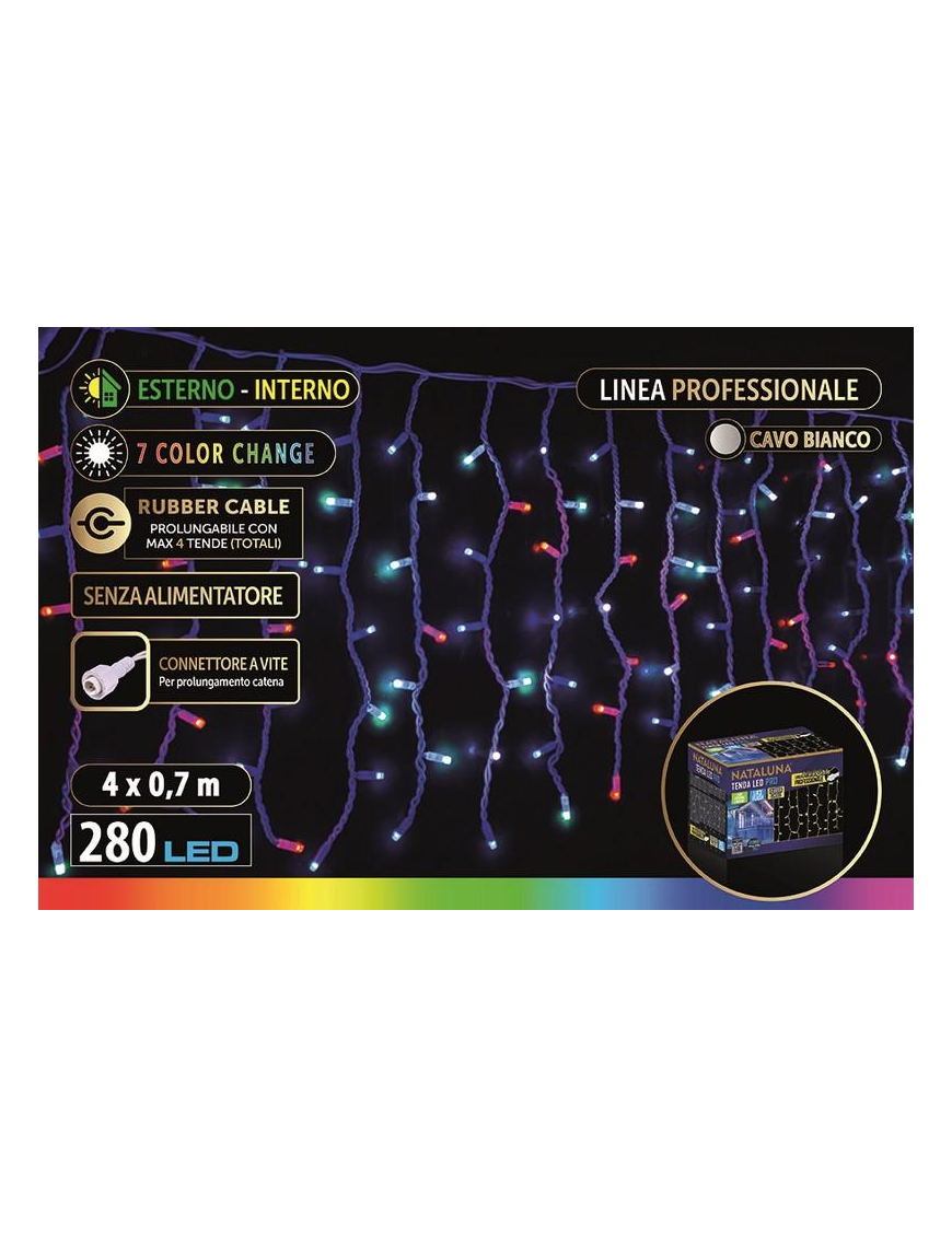 MULTICOLOR LED EST. TENDA  4x0,7mt CONNE