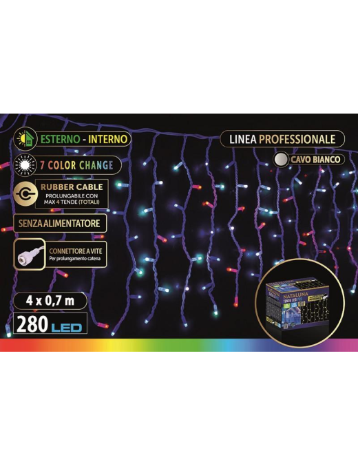 MULTICOLOR LED EST. TENDA  4x0,7mt CONNE