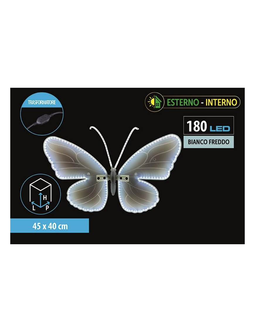 BIANCO FARFALLA 180LED 45x40cm