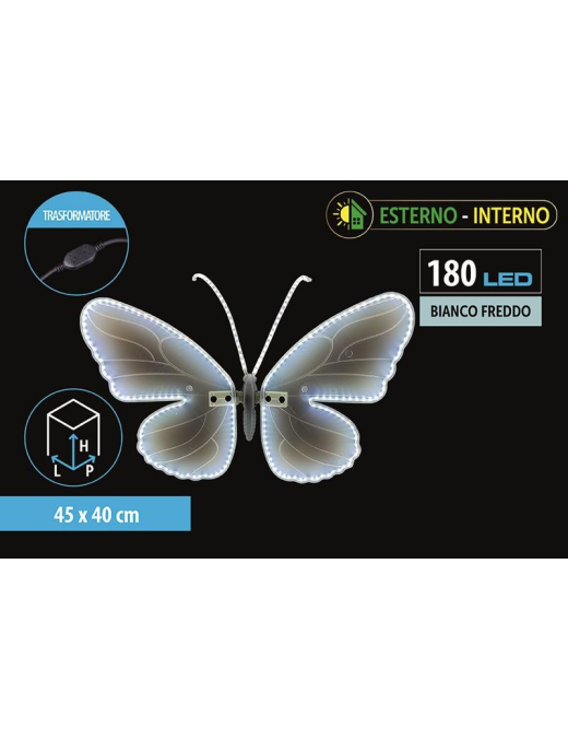 BIANCO FARFALLA 180LED 45x40cm