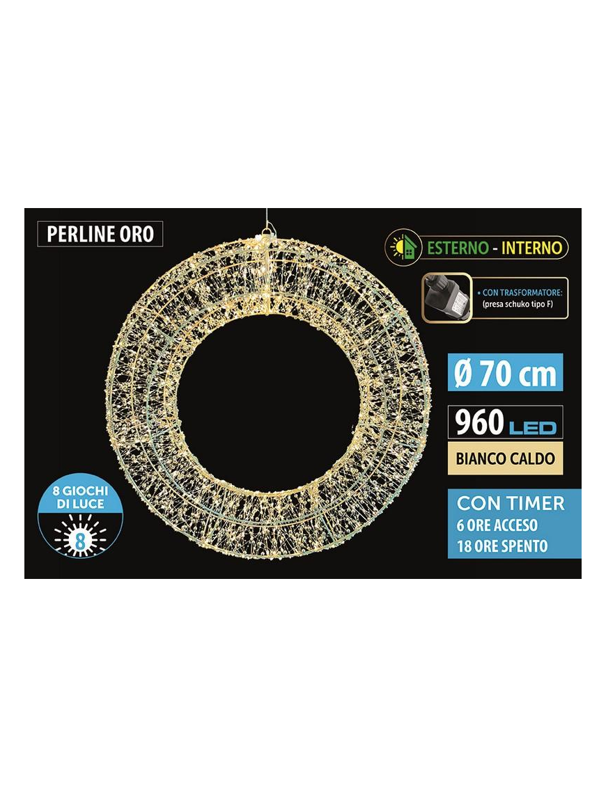 CLASSIC MET. GHIRLANDA 70cm 960 LUCI