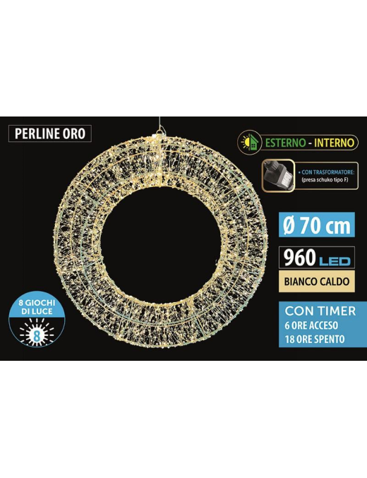 CLASSIC MET. GHIRLANDA 70cm 960 LUCI