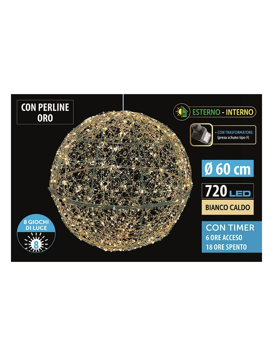CLASSIC MET. SFERA 60cm 720 LUCI