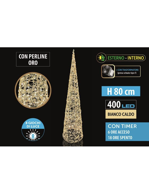 CLASSIC MET. ALBERO  80cm 400 LUCI