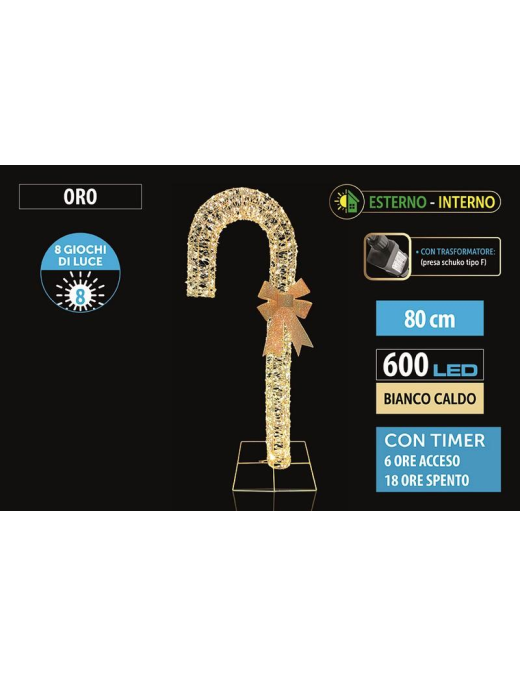 CLASSIC MET. CANDY 80cm 600 LUCI