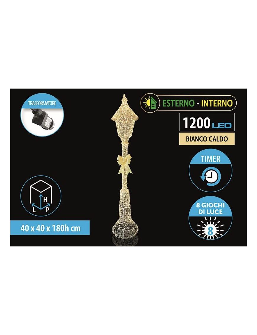 CLASSIC MET. LAMPIONE 180cm 1200 LUCI