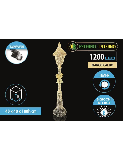CLASSIC MET. LAMPIONE 180cm 1200 LUCI
