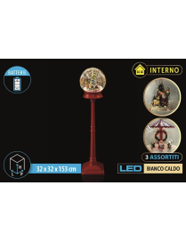 LAMPIONE A BATT. C/LED-MUSIC-NEVE 153cm