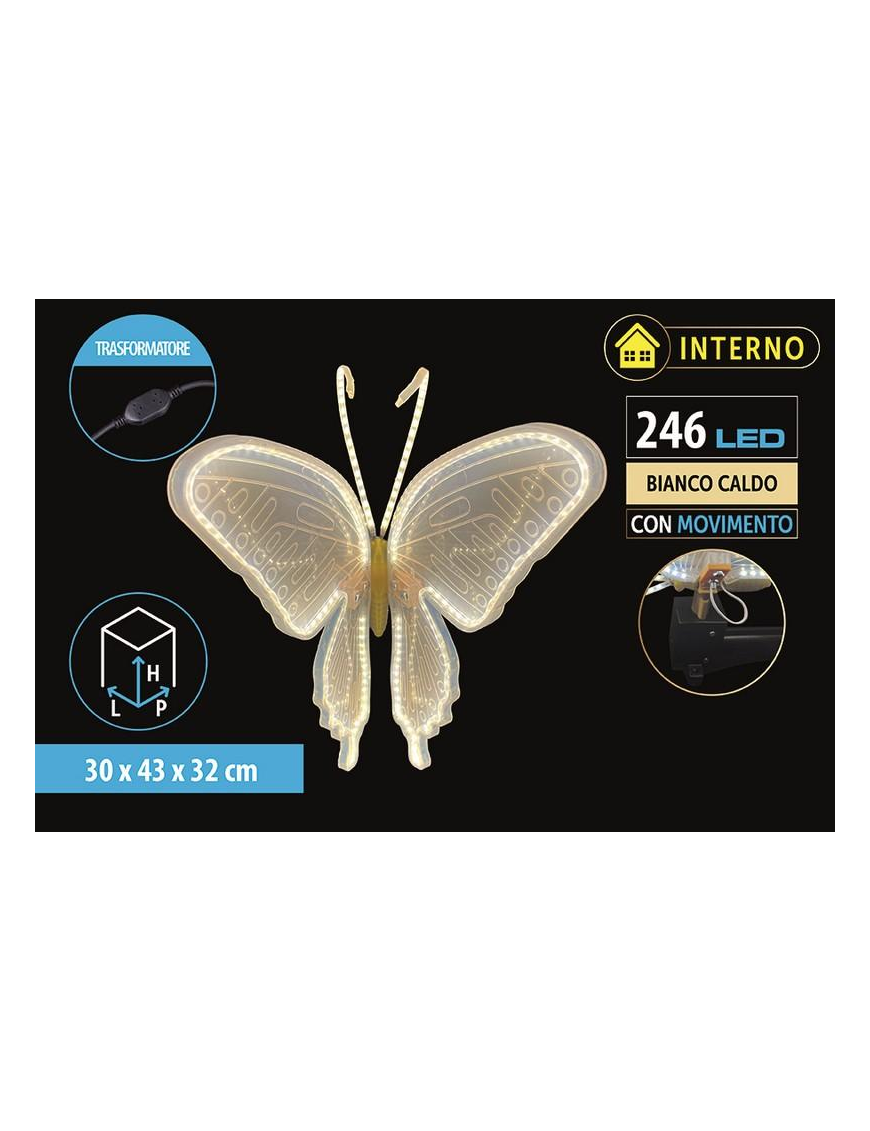CLASSIC FARFALLA 246LED 30x43x32 C/MOVIM