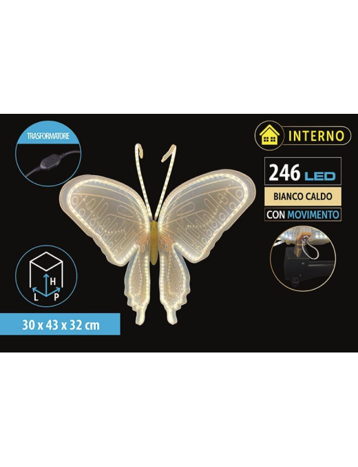 CLASSIC FARFALLA 246LED 30x43x32 C/MOVIM