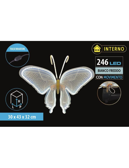 BIANCO FARFALLA 246LED 30x43x32 C/MOVIM
