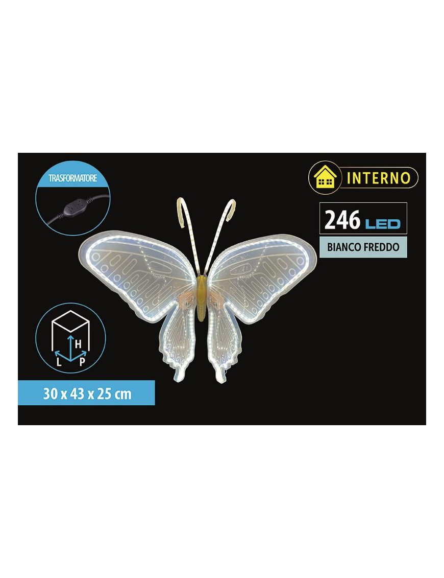 BIANCO FARFALLA 246LED 30x43x25cm