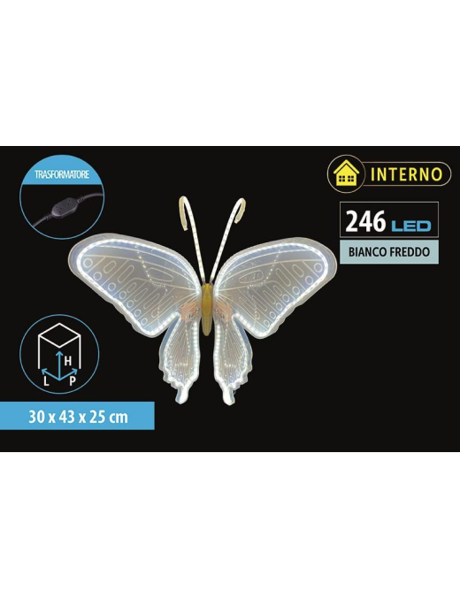 BIANCO FARFALLA 246LED 30x43x25cm
