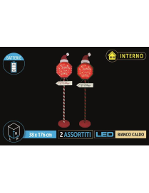 CARTELLO LED STOP SANTA 176cm 7142004