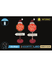 CARTELLO LED STOP SANTA  70cm 7142006