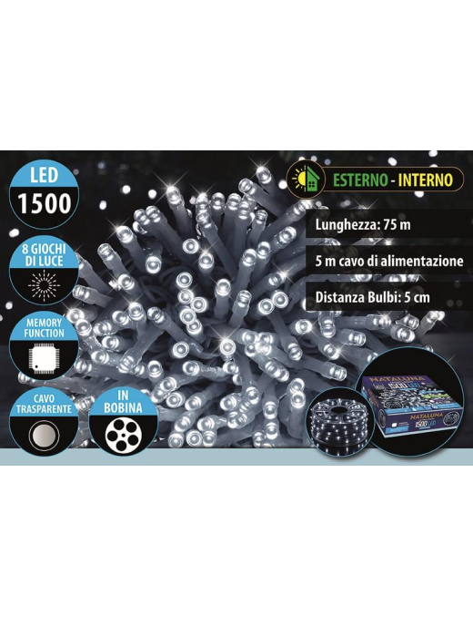 BIANCO CAVO T. 1500LED U.EST 75+5mt