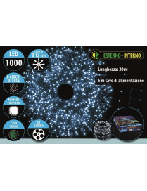 BIANCO CAVO V. CLUSTER 1000LED 20+5mt