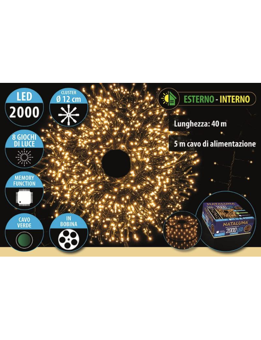 CLASSIC CAVO V. CLUSTER 2000LED 40+5mt
