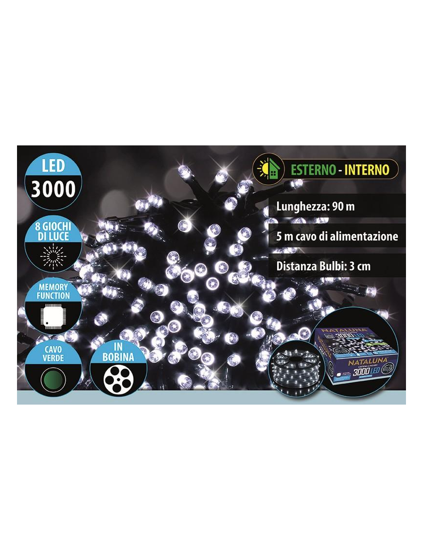BIANCO CAVO V. 3000LED U.EST 90+5mt