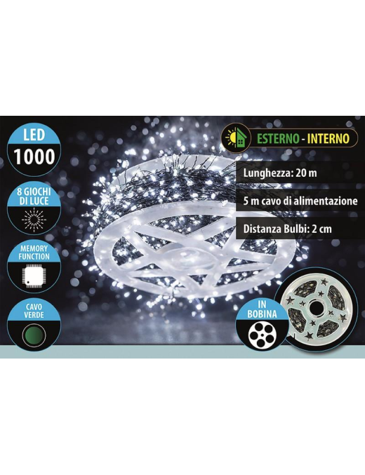 BIANCO CAVO V.  1000MICROLED GRAPP 20+5m