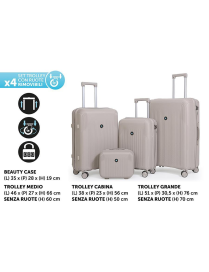 L.TRAVEL TROLLEY R/REMO SABBIA 3pz+BEAUT