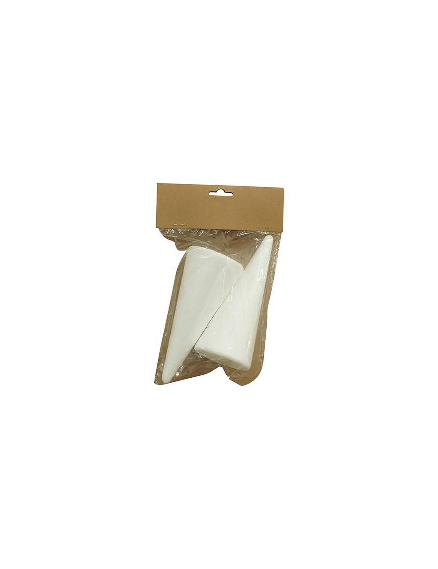 CONE X DECOUPAGE IN POLYSTYRENE 14x6x6cm 2 pieces