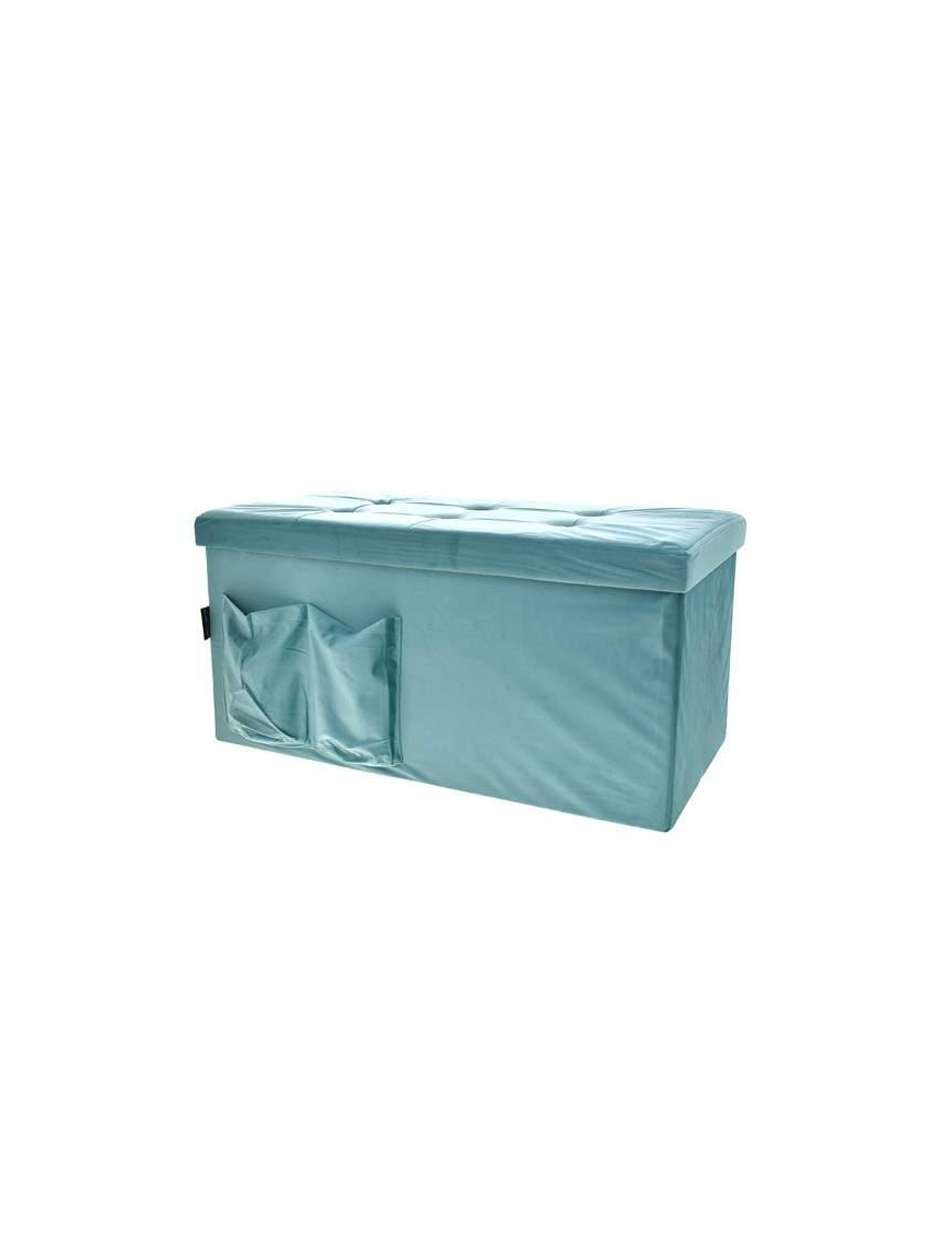 VELVET POUF TIFFANY 76x38 W/POCKETS+BUTTON