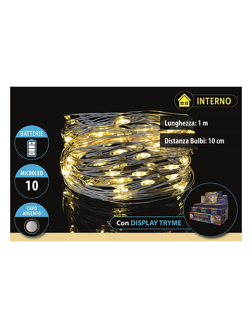 CLASSIC 10 MICROLED A BATTERIA 1 METRI UTILIZZO INTERNO