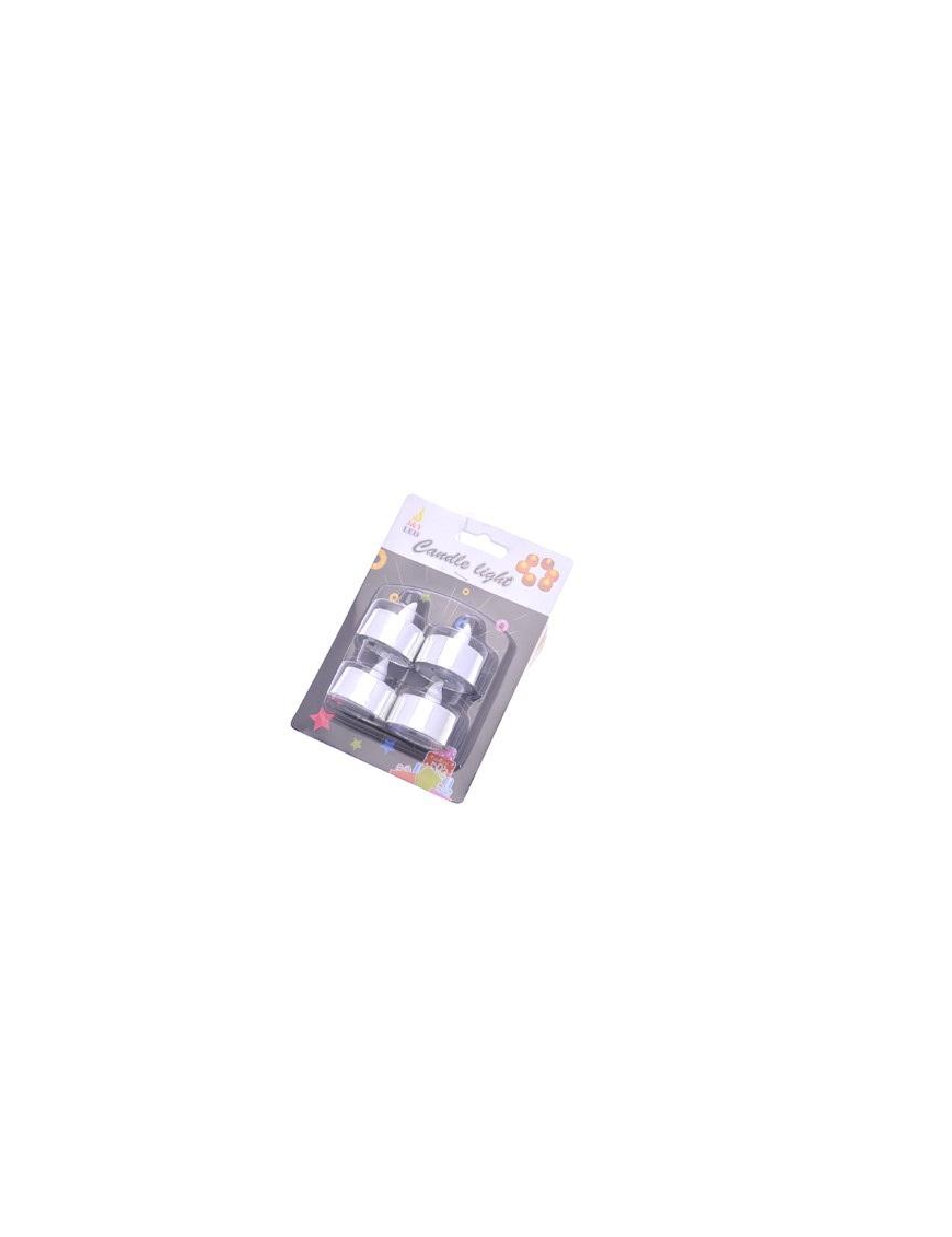 TEA-LIGHT A LED ARGENTO 4 PEZZI