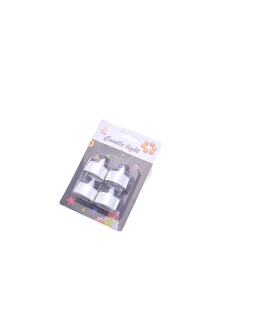 TEA-LIGHT A LED ARGENTO 4 PEZZI