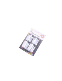 MOCCOLI A LED ARGENTO 4 PEZZI
