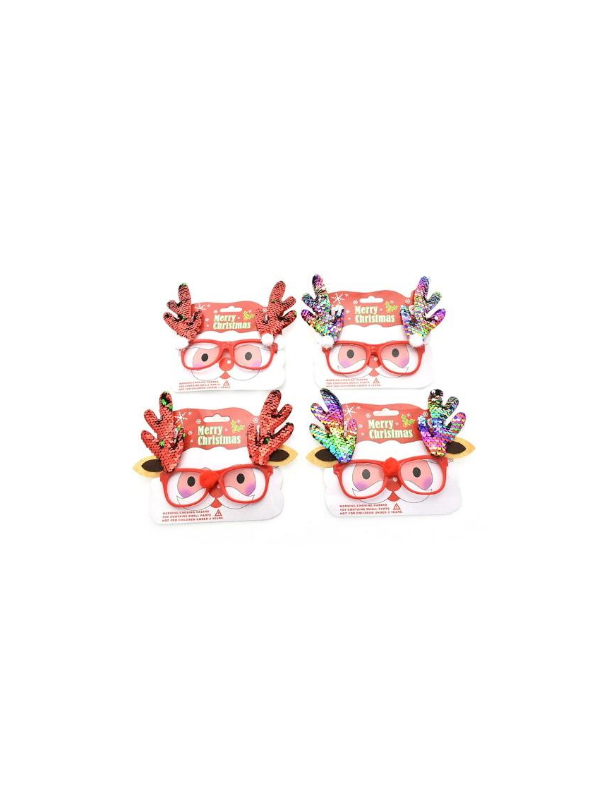 GLASSES WITH REINDEER ANtlers