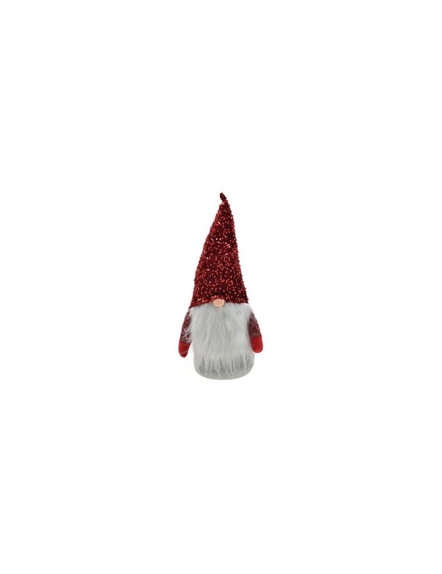 GNOMO PAILLETTES ROSSO 50cm $$
