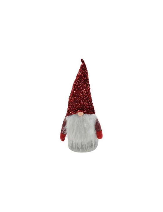 GNOMO PAILLETTES ROSSO 50cm $$