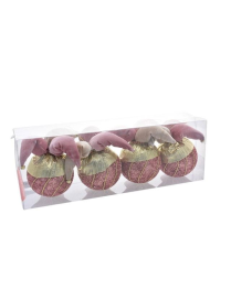 DEC.63 ROSA SFERE 10cm 4pz 407216276 $$