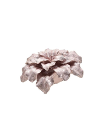 METALLIC PINK FLOWER-SHAPED CANDLE 18x18x8.5cm