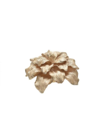CANDELA CHAMPAGNE A FORMA DI FIORE 18x18x8,5cm