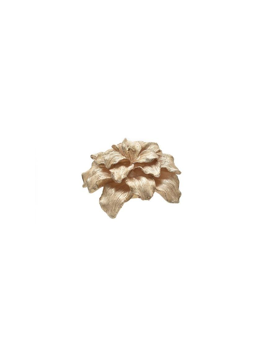 CHAMPAGNE FLOWER-SHAPED CANDLE 18x18x8.5cm
