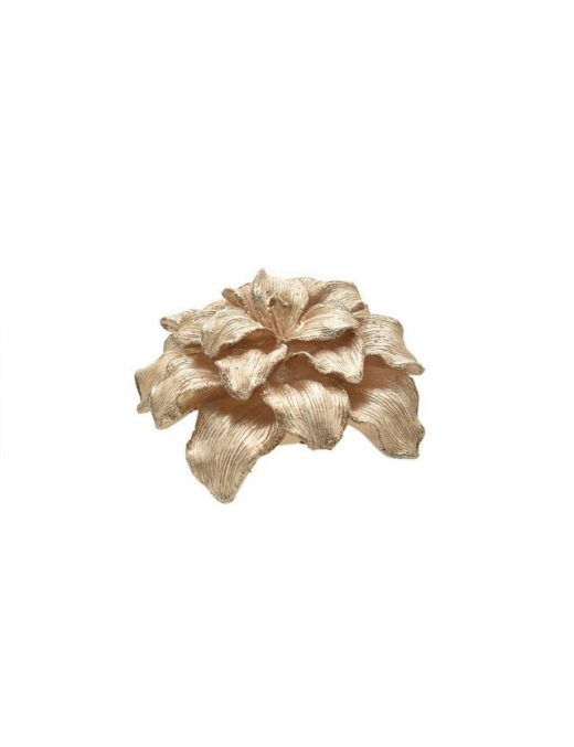 CHAMPAGNE FLOWER-SHAPED CANDLE 18x18x8.5cm