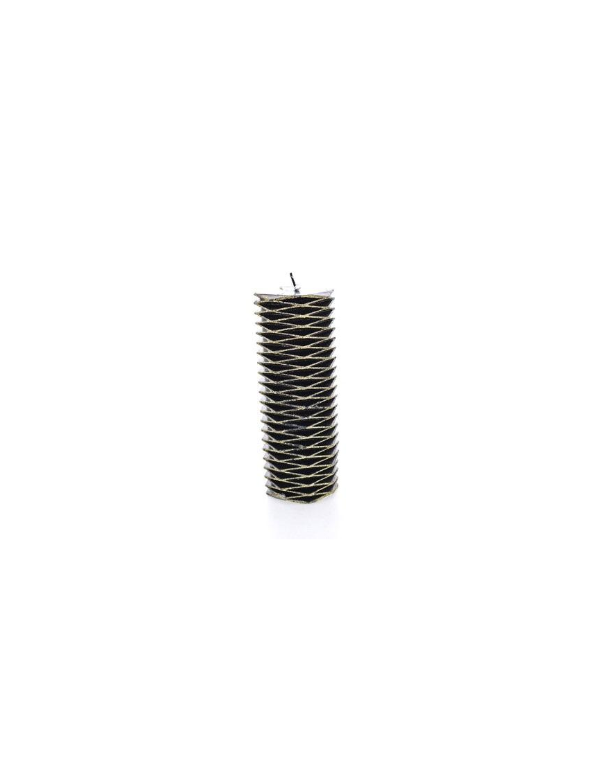 CANDELA COL.NERO/ORO F.CILINDRO 7x7x20$$