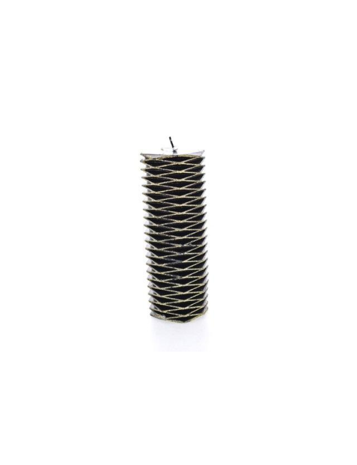 CANDELA COL.NERO/ORO F.CILINDRO 7x7x20$$