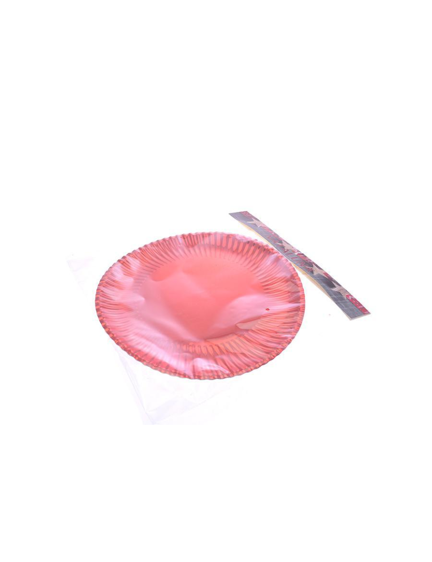 RED CHARGER PLATE 35 CENTIMETERS 2 PIECES