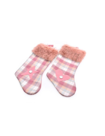 CALZA TESSUTO 23x46cm ROSA SCOZZESE 60