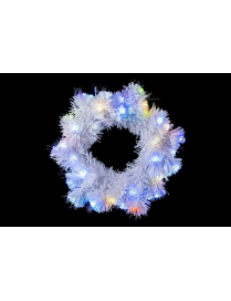 CORONA BIANCA 35cm C/36 LED MULTICO$$