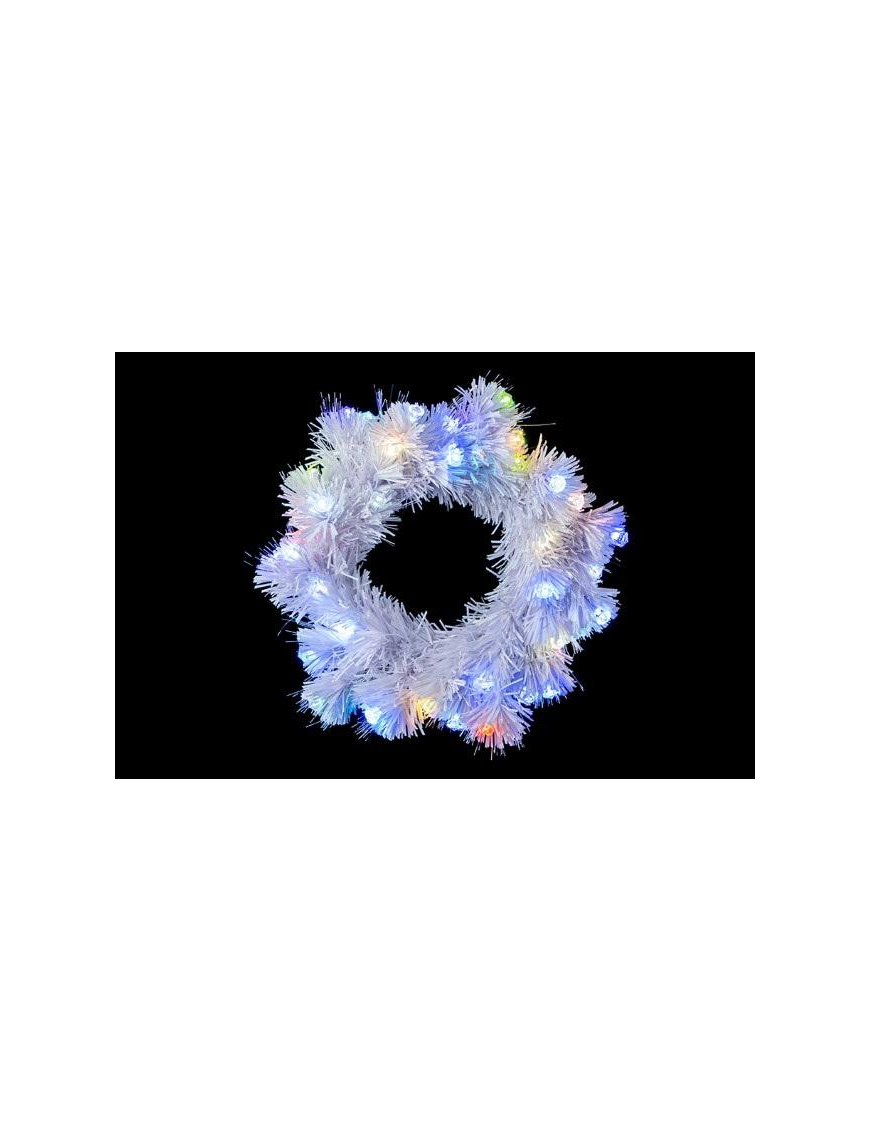 CORONA BIANCA 35cm C/36 LED MULTICO$$