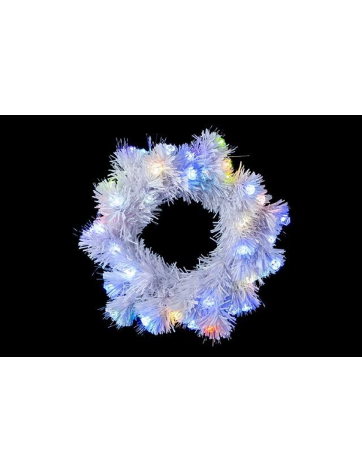 CORONA BIANCA 35cm C/36 LED MULTICO$$